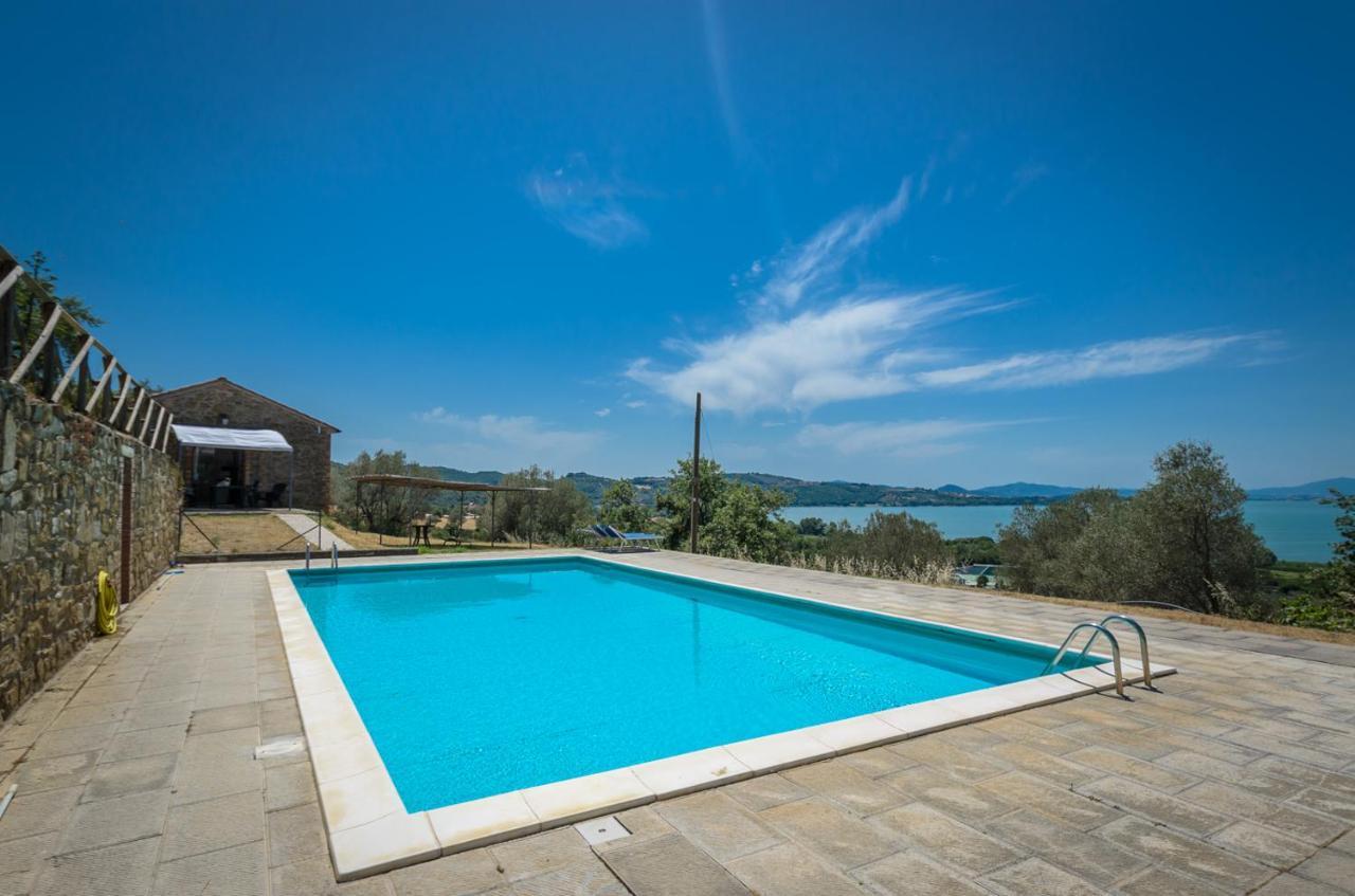 Poloturisticoumbria Rustico Con Piscina Vista Lago Passignano sul Trasimeno Buitenkant foto